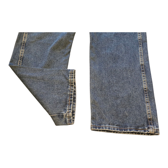 Wrangler Rugged Relaxed Fit Jeans Mens 34 x 30 Blue Bootcut Mid-Rise Western - Picture 7 of 11